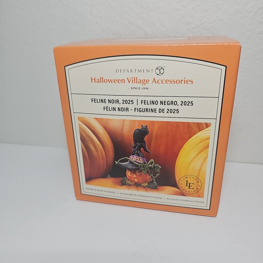 Dept 56 FELINE NOIR 2025 Halloween Village Accessory 6015593 Limited BRAND NEW